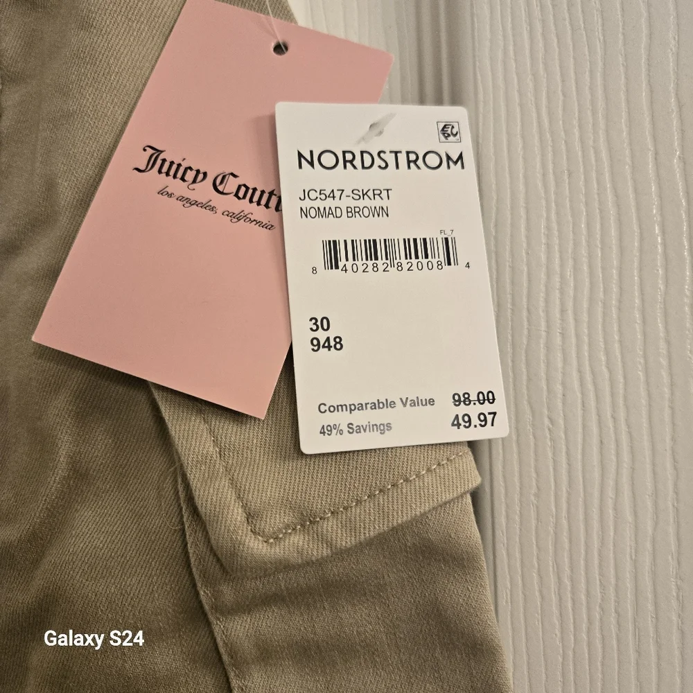 Juicy Couture Cargo Mini Skirt Y2K Belted Streetwear Size : 30 - Picture 8 of 11